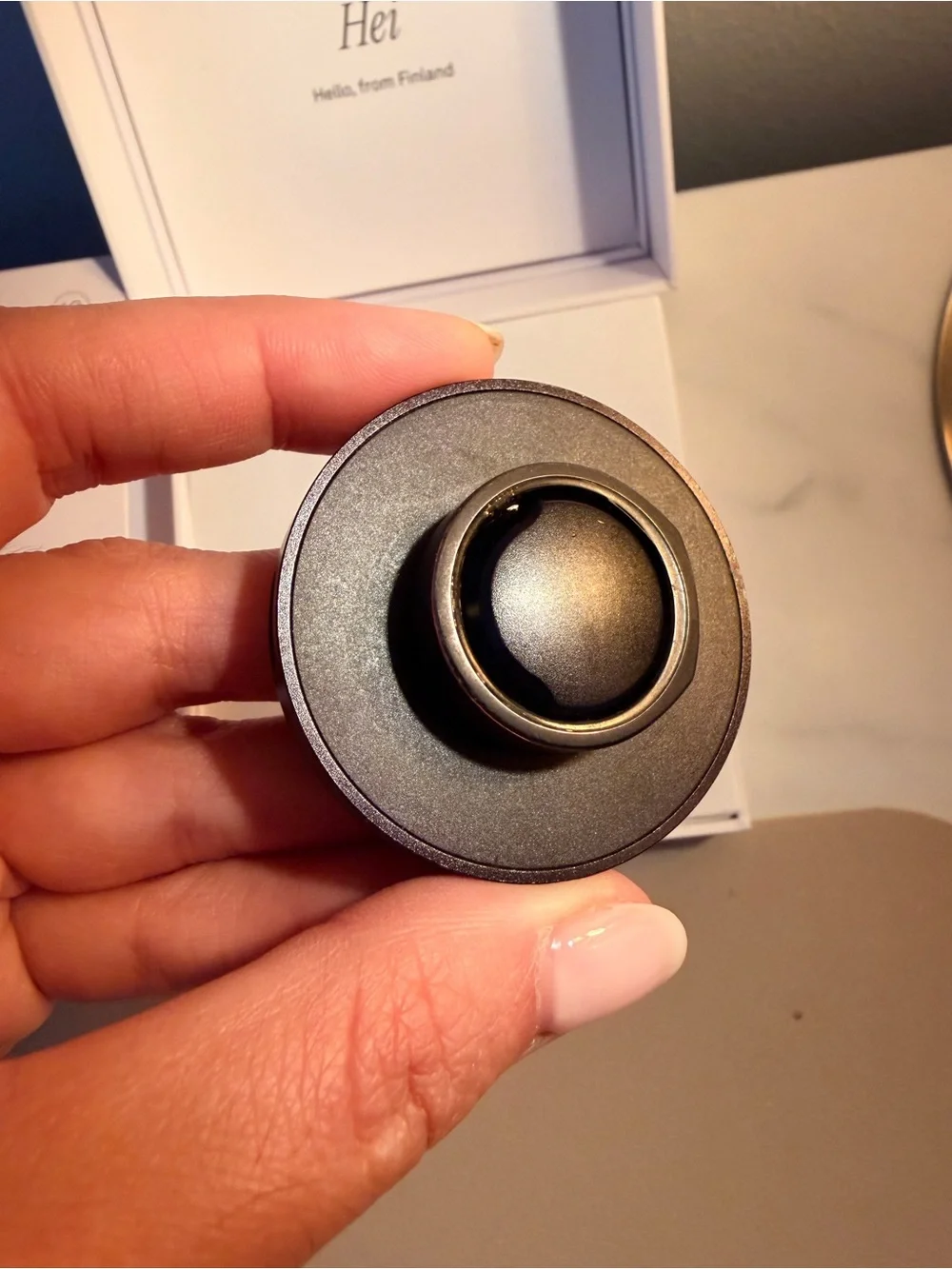 Oura Black Ring Charger with White Presentation Box